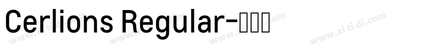Cerlions Regular字体转换